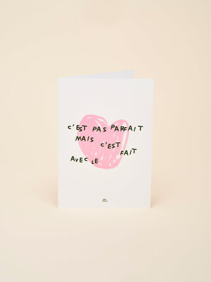 Carte de vœux "C'est pas parfait"