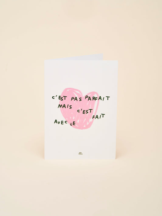 Carte de vœux "C'est pas parfait"